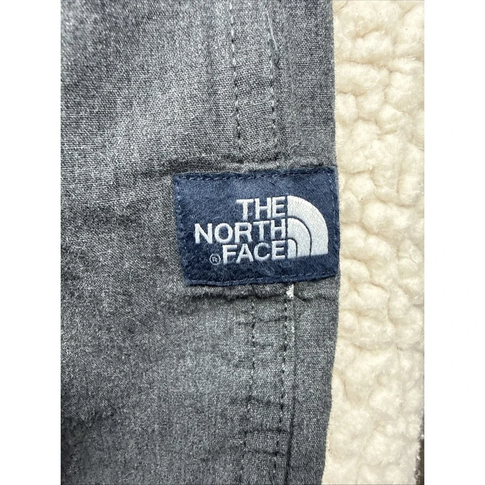 North Face Shirt Mens L Gray/Black Short Sleeve Button Up AOP Axe Outdoor Hiking